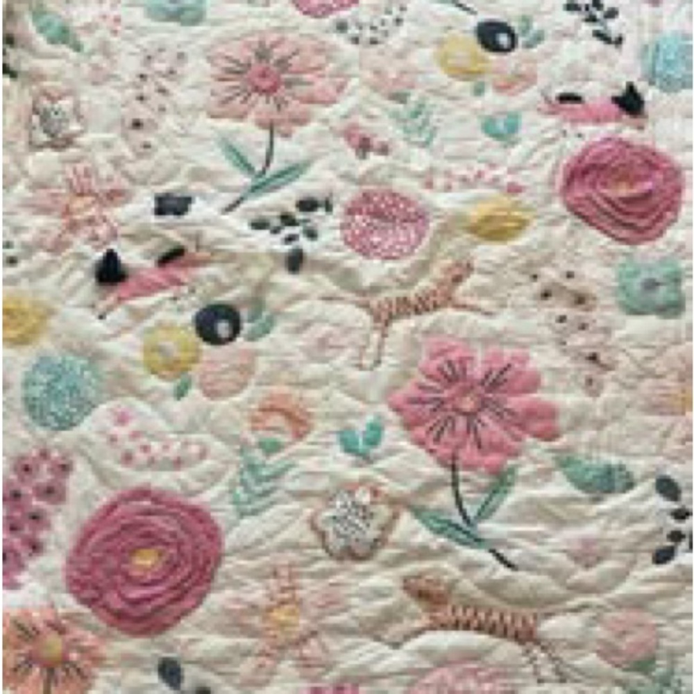 Pottery barn kids-Sasha’s garden. Floral Patterned Quilt - Multicolor